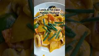 Lunch in Fat Coco Beach Road Amphoe Bang Lamung Pattaya Thailand