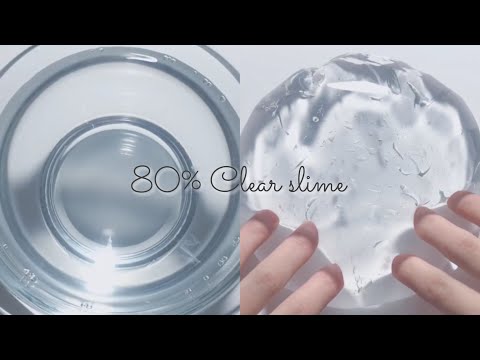 【ASMR】80% Clear slime . クリアスライムを触る [音フェチ]