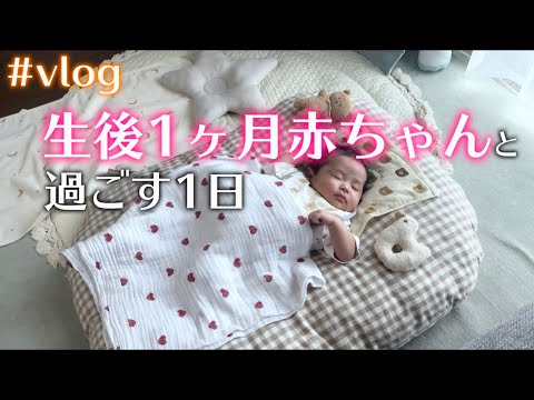 【生後1ヶ月】ワンオペ育児｜抱っこひもエルゴに頼りまくりの1日ルーティンvlog👶🏻🍼