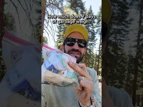 7 days of garbage on a thruhike! #hiking #trash