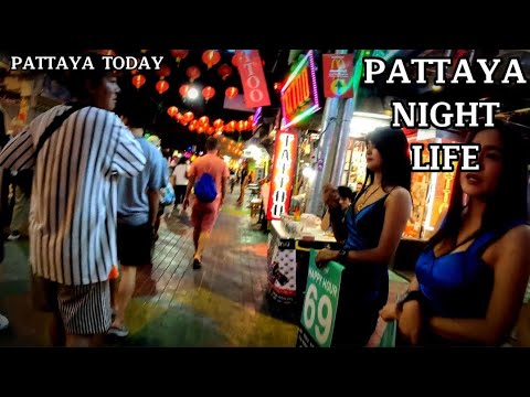 Pattaya today : Pattaya Walking Street At Night 08.00pm.