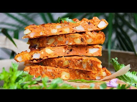 Parsnip & Potato Farinata Slices - Vegan Gluten-free Meals and Travel Food