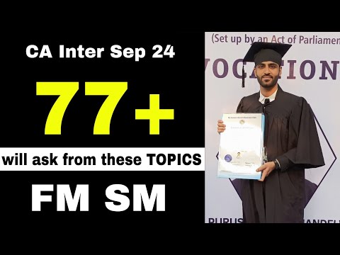 FM SM IMP TOPICS CA INTER SEP 24 FM SM IMP Chapters important questions list 2024 CA Pratik Thakkar