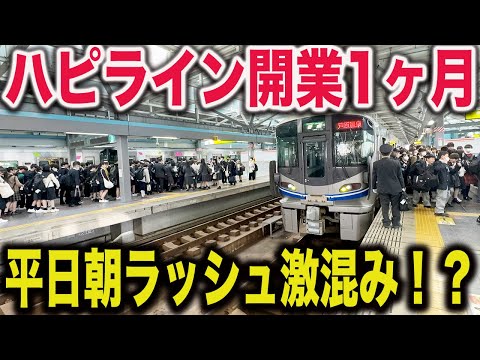 【混みすぎ】開業から1ヶ月が経過したハピラインふくいの平日朝ラッシュが凄すぎた