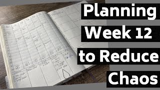 Planning Week 12 to Reduce Chaos | Functional Planning | Pen Only