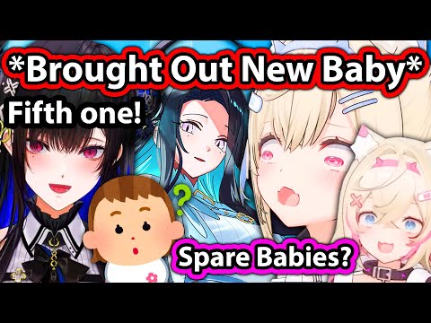 FUWAMOCO Reaction when Nerissa Brought Her Sister's New Baby is Priceless 【Hololive】