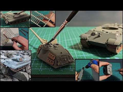 Building the WWII Tiger II or King Tiger 1:72 tank model of Revell - World of Tanks