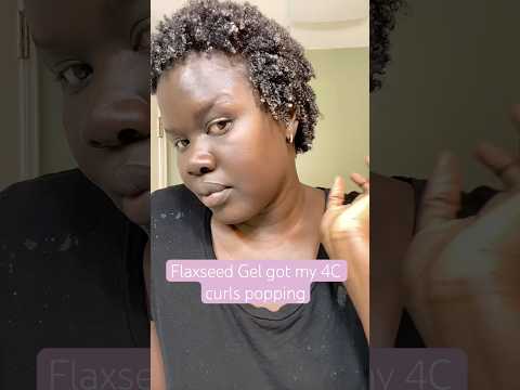 Flaxseed Gel Result: Got my 4C Coily curls popping #shortvideo #shorts #haircare #hair #4chairstyles