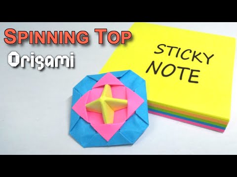 Sticky Note Spinning Top - Post-it Note Origami