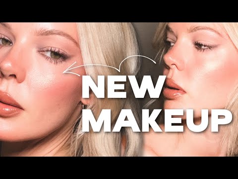 WHY IS THIS TRENDING?! Full Face of NEW Makeup | tattoo lip liner, rare beauty, brown mascara