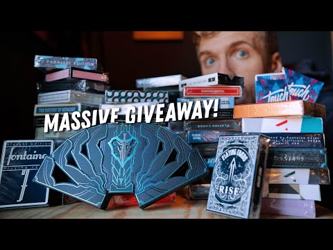 The BIGGEST *RARE* PLAYING CARDS GIVEAWAY OF ALL TIME!! // 300,000 SUBSCRIBERS CELEBRATION