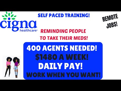 Cigna Hiring! Medication Reminders 400 Agents Needed Remote Jobs $37 An Hour No Interview WFH Jobs