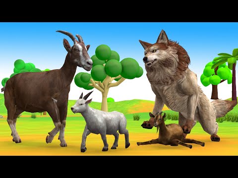 भेड़िया और बकरी के दो बच्चे The Wolf and The Two Little Goats | Chalak Bakri aur Bhediya ki Kahani