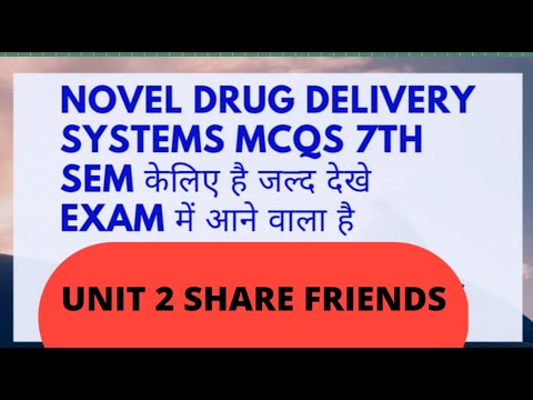 novel drug delivery systems mcqs 🧐| novel drug delivery systems 7th sem mcqs@g-patrevisionclasses