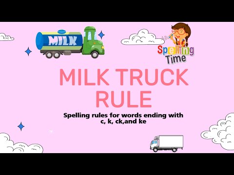 Milk Truck Rule | Spelling rule| K, CK or Ke | Phonics rule #jollyphonics