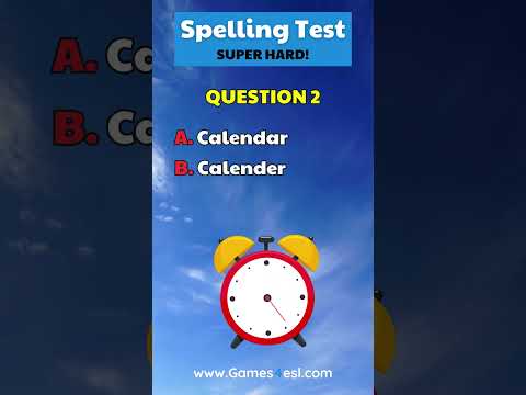 English Spelling Test - Hard