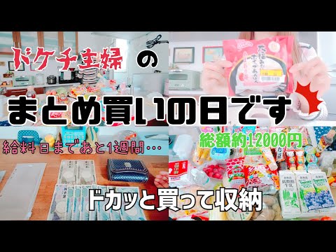 【まとめ買い】給料日まで1週間…最後のまとめ買い🛒𓈒𓂂𓏸ドカッと買って収納してくよ！！/雑談あり