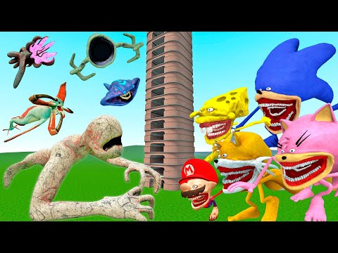 💥 TALLGRASS SONIC CHAOS TAPES FAMILY AMY TAILS KNUCKLES MET SEA MONSTERS CREATURES in Garry's Mod !