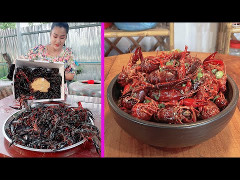 Yummy Crayfish cooking with country style - Cooking with Sreypov