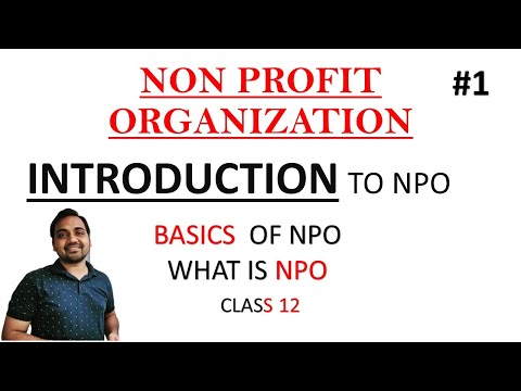 🔴 What is NPO || Non Profit Organization||Basic of NPO||Meaning of NPO||Class 12 NPO||NPO|| VIDEO 1