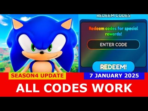 *ALL CODES WORK* [Season4] Sonic Speed ​​Simulator ROBLOX | JANUARY 7, 2025