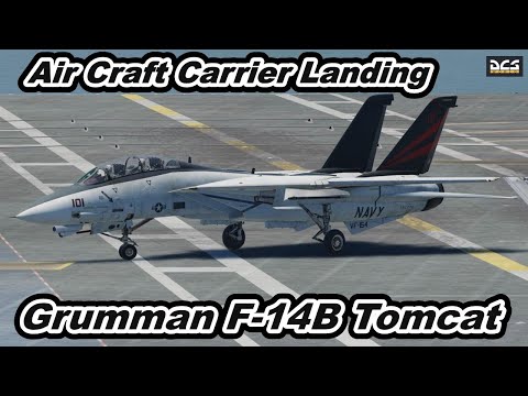 DCS World U.S.NAVY Grumman F-14B Tomcat Air Craft Carrier Landing Elevator Hangar