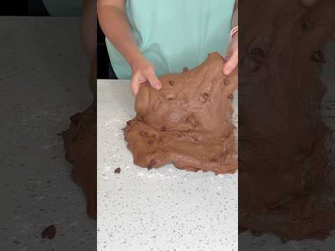 Double chocolate chip sourdough bread shaping