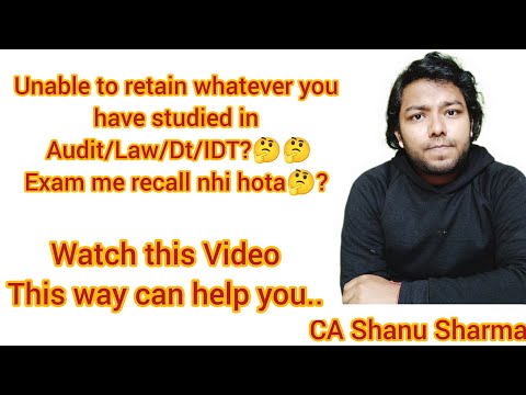 How to Learn & Retain🤔🤔 what you have studied? || CA Final Law/Audit/Dt/IDT and theory subjects