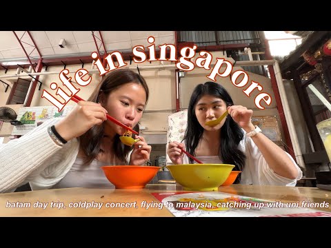 life in singapore | batam day trip, coldplay concert, flying to msia, catching up with uni friends