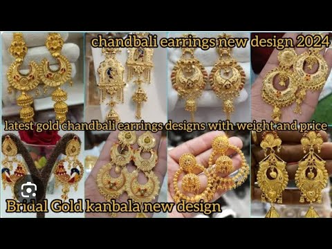 latest gold chandbali earring design || #goldjewellery #goldchandbaliearrings