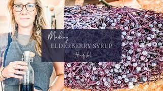 How to make Elderberry Syrup with Fresh Elderberries | Natural Immune Booster | Picking Elderberries