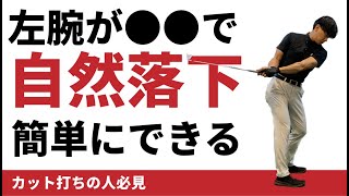 クラブが自然落下する左手の振り方☆安田流ゴルフレッスン!!