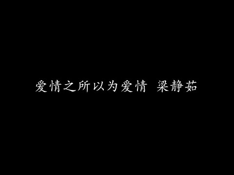 爱情之所以为爱情 梁静茹 (歌词版)