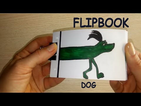 Флипбук ПЕСИК для детей / ПЕС укусил сам себе хвост / Flipbook DOG / children's flipbook / animation