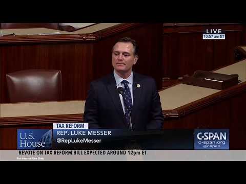 Rep.  Messer Delivers Speech Ahead of Final Tax Bill Vote