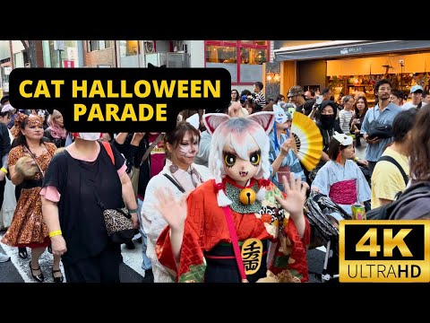 TOKYO, JAPAN 🇯🇵 [4K] Cat Halloween Parade — BAKE NEKO Festival 2024