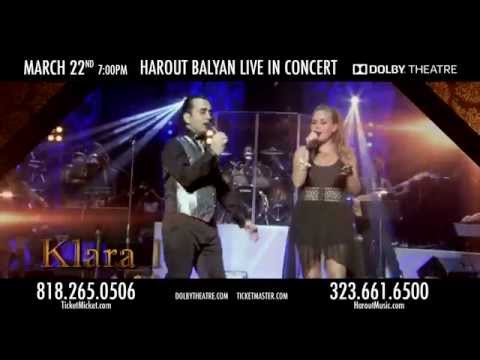 Harout Balyan Live In Concert March 22nd 7:00pm Dolby Theater