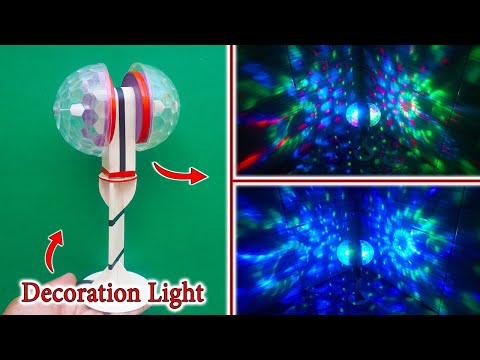 How To Make A Mini Decoration Light | USB Colorful Rotating Disco Light | Diwali Decoration Bulb DIY