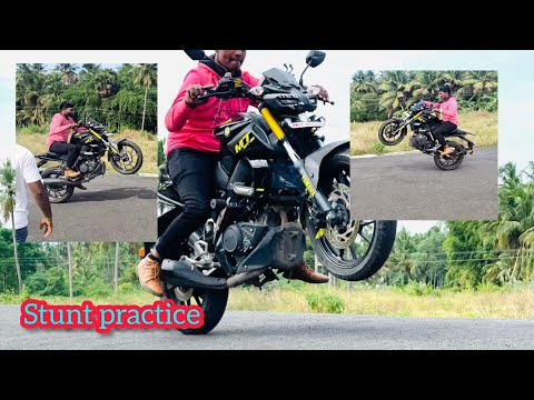 bike stunt practice| first time, | please support guys and watching | @nokickermt6739  |