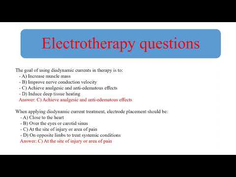 electrotherapy part 2 questions