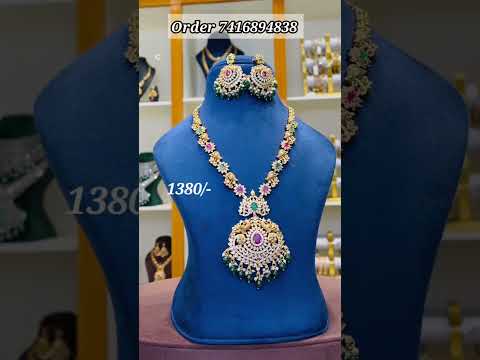 #TrendingCollections For order 7416894838 #necklace  #onegramgold #necklacecollection #necklaceset