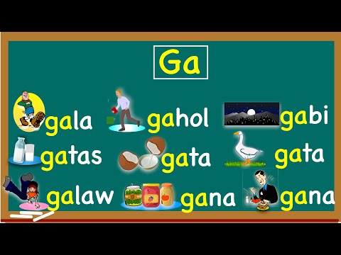 Pantig Na May "GA" || "GA"-Pagsasanay sa Pagbasa ng Filipino || Coach Joylie L.