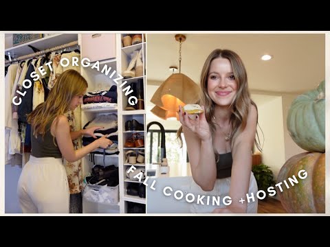 VLOG: closet organizing, fall baking, my party hosting era + a wholesome halloween