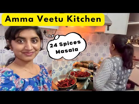 💥Amma Veetu Kitchen - cooking & unlimited fun with family🤩kohlapuri Masala, Instant mango Pickle🥭