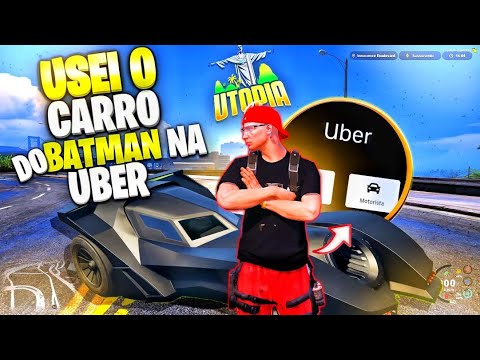 FIZ UBER NA CIDADE com CARRO DO BATMAN , DEU POLICIA no GTA RP