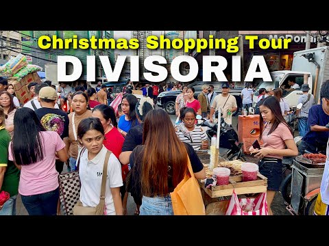 DIVISORIA MANILA - Christmas Shopping Tour this December! | Crazy Busy Walk around Manila Streets!