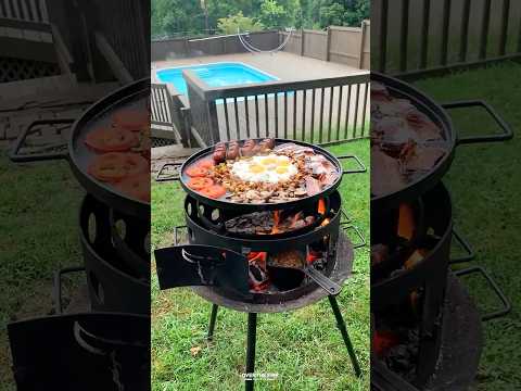 Massive Breakfast Fry Up | Over The Fire Cooking by Derek Wolf