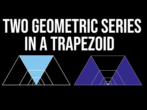 Two Geometric Series in an Isosceles Trapezoid (visual proof without words)