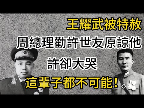 王耀武被特赦，周總理勸許世友原諒他，許卻大哭：這輩子都不可能！