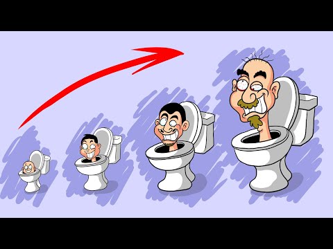 Growing Up SKIBIDI TOILET drawing | Baby teen adult and Old 👍@EasyLittleDrawings Skibidi Toilet